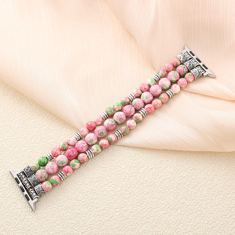 Cherry Blossom Stones Stretch Smartwatch Straps for 38 - 49 mm Watch Face Versa 2 3 Sense