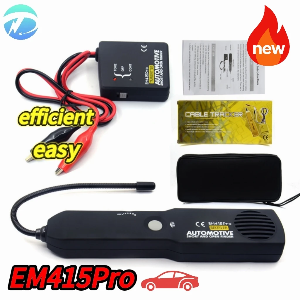 

EM415PRO Автомобильный короткий кабельный трекер и открытый поиск проводов Универсальный EM415 PRO Найдите автомобильный короткоконтурный провод диагностическая линия