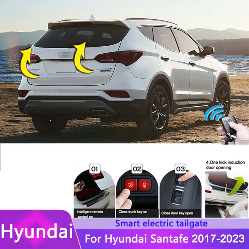 For Hyundai Santafe 2017-2023 Tail Gate Door Supports Shock Golf Giuli Tailgate Boot Gas Struts Spring Car Accessories