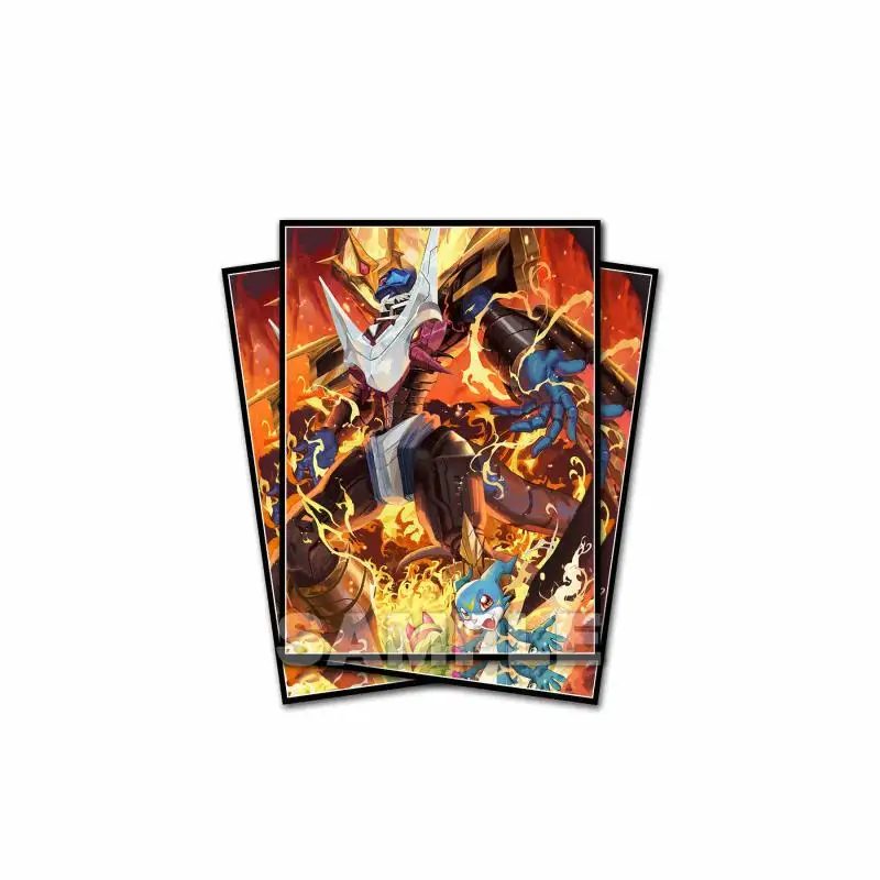 60 개/대 디지몬 모험 Beelzebumon 카드 슬리브 DTCG PTCG 애니메이션 및 게임 컬렉션 카드 보호 커버 선물 장난감 67*92mm