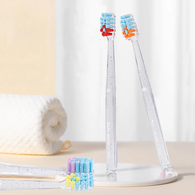 Crystal Handle Antibacterial Adult Toothbrush Soft Bristles Advanced Light Luxury Gingival Care Home Couple Toothbrush Oral Care