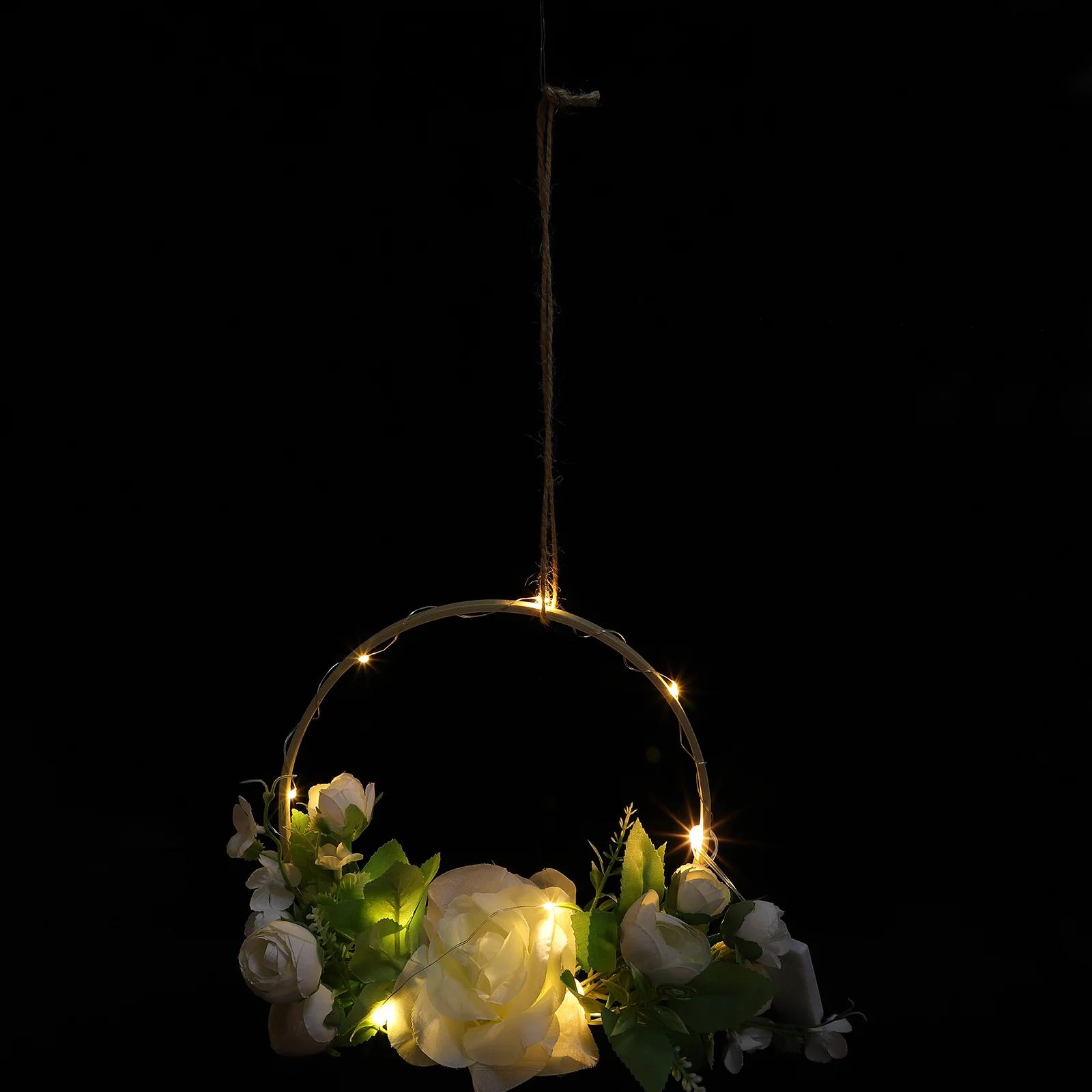 

1Pcs Bamboo Flower Ring Lamp Realistic Simulation Ribbon Pendant Hanging Decor Nordic Style Home Wall Light for Coffee Shop