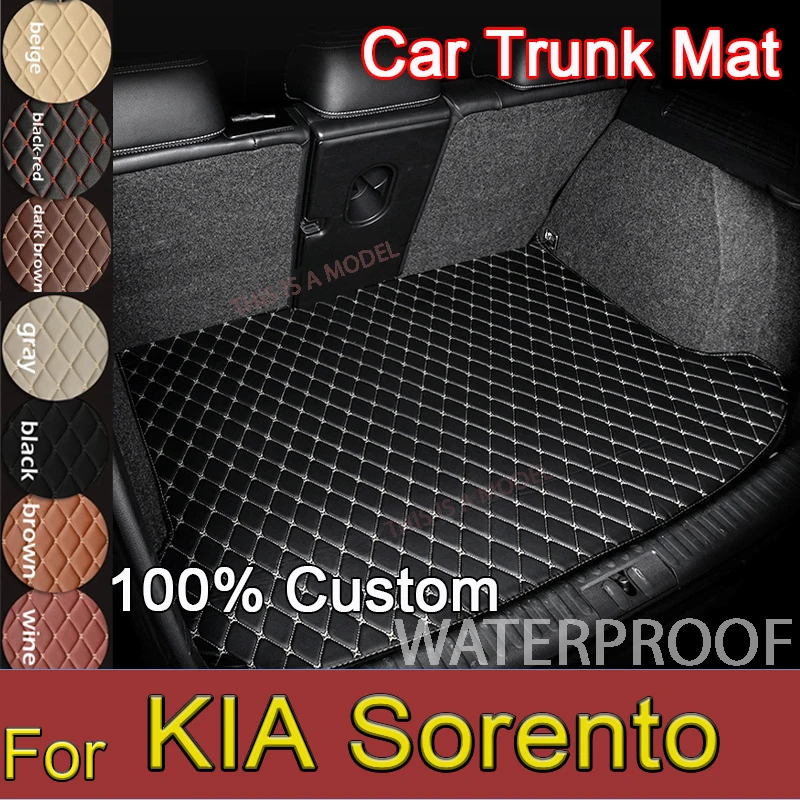 Car trunk mat for KIA Sorento five seat/Seven seats 2015 2016 2017 2018 cargo liner carpet interior accessories cover