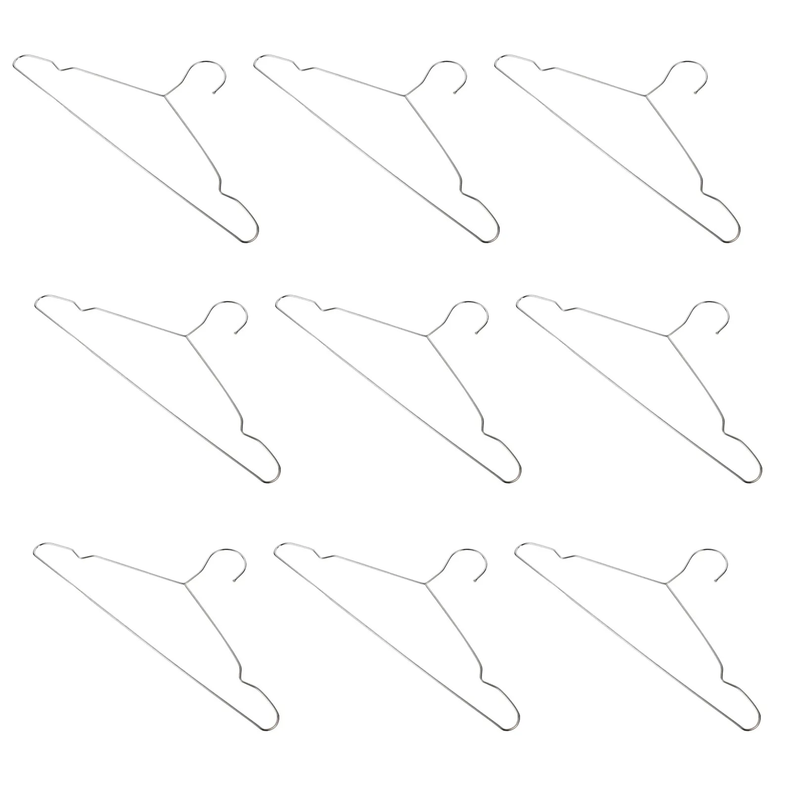 

Набор из 10 прочных вешалок для одежды из нержавеющей стали, плоские, нескользящие, антикоррозийные, серебристые, для костюмов и пальто