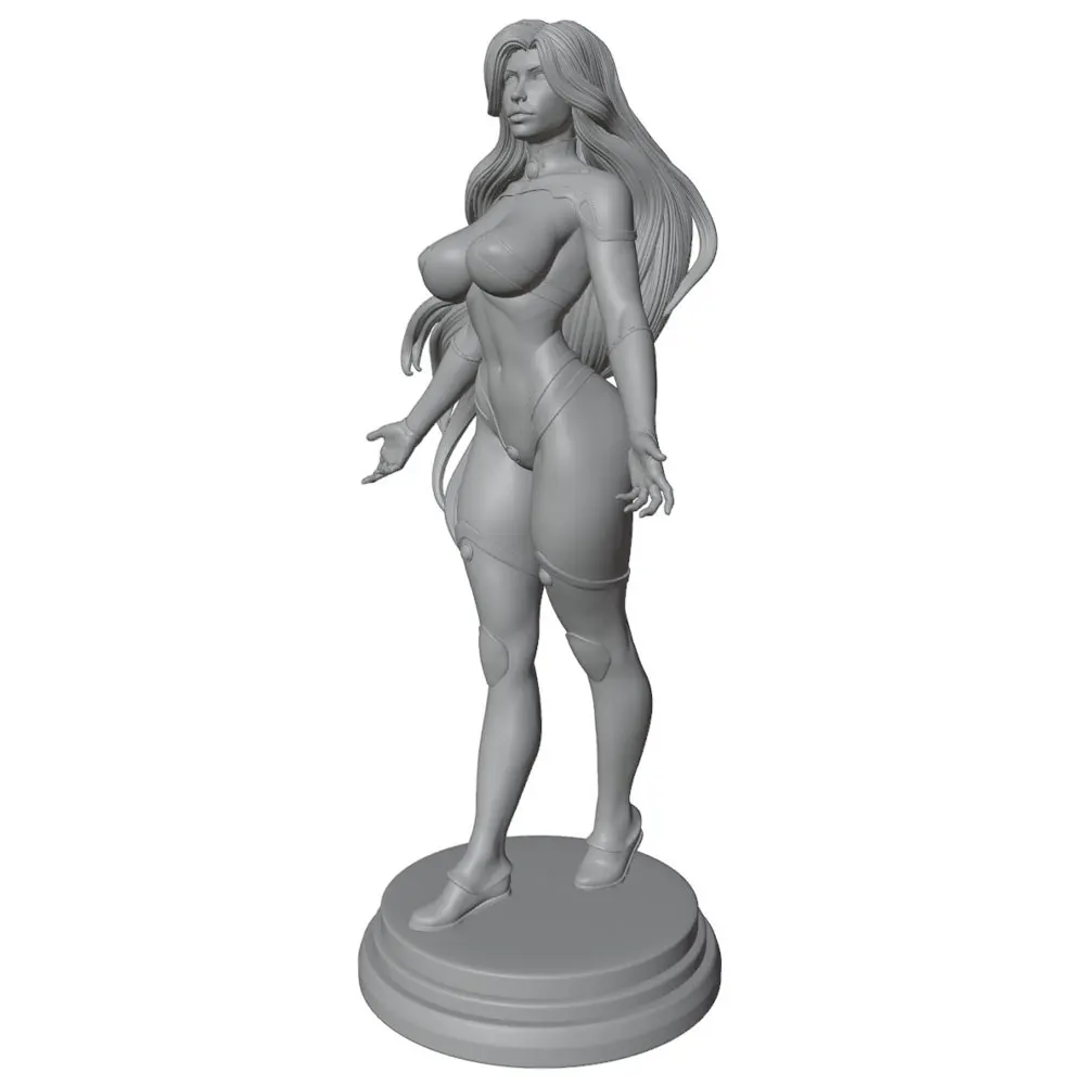 1/24/6 Sexy Girl Statue，Attractive young girl resin model kit GK miniature 3D printed gray model doll DIY doll model Uncolored