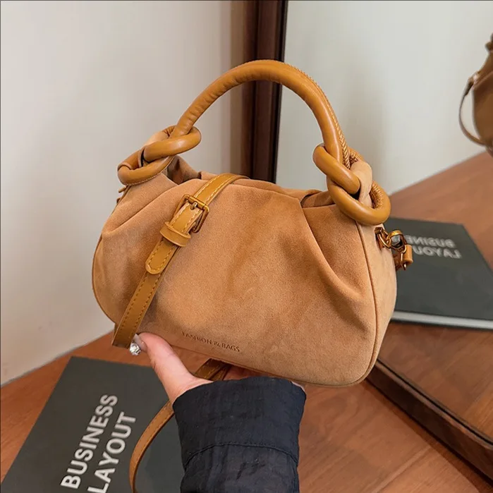 

Плиссированная сумка-тоут в корейском стиле, новинка 2025, повседневная сумка на плечо для женщин, винтажная дизайнерская сумка через плечо, роскошная сумка