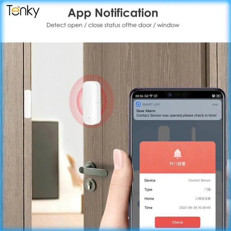 

Умные детекторы открытия/закрытия дверей Tuya Smart Security Protection Система охранной сигнализации работает с домашним приложением Alexa Smartlife