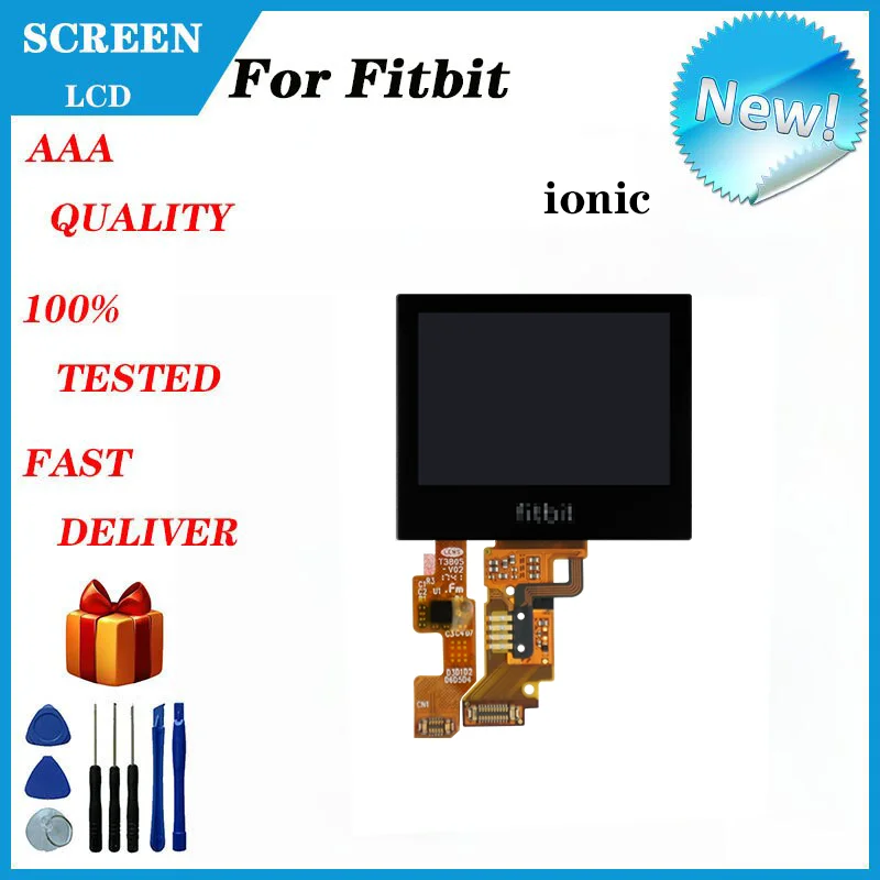 Peça de reparo para fitbit ionic assista lcd screen + toque novo original