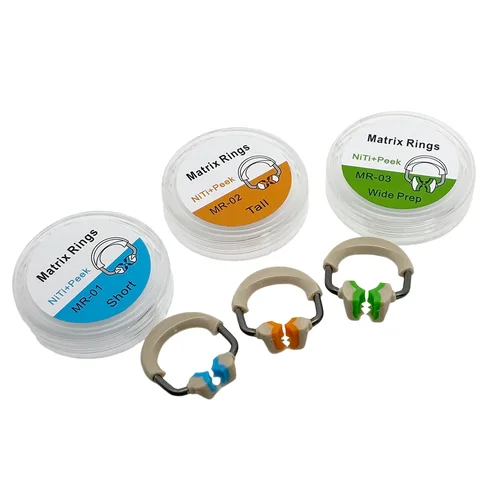 Imagen 2 del producto Bandas de matriz Dental NITI, anillo de abrazadera de matrices de Metal, sistema de matriz contorneada seccional, herramientas de sujeción para dentista, Material de odontología