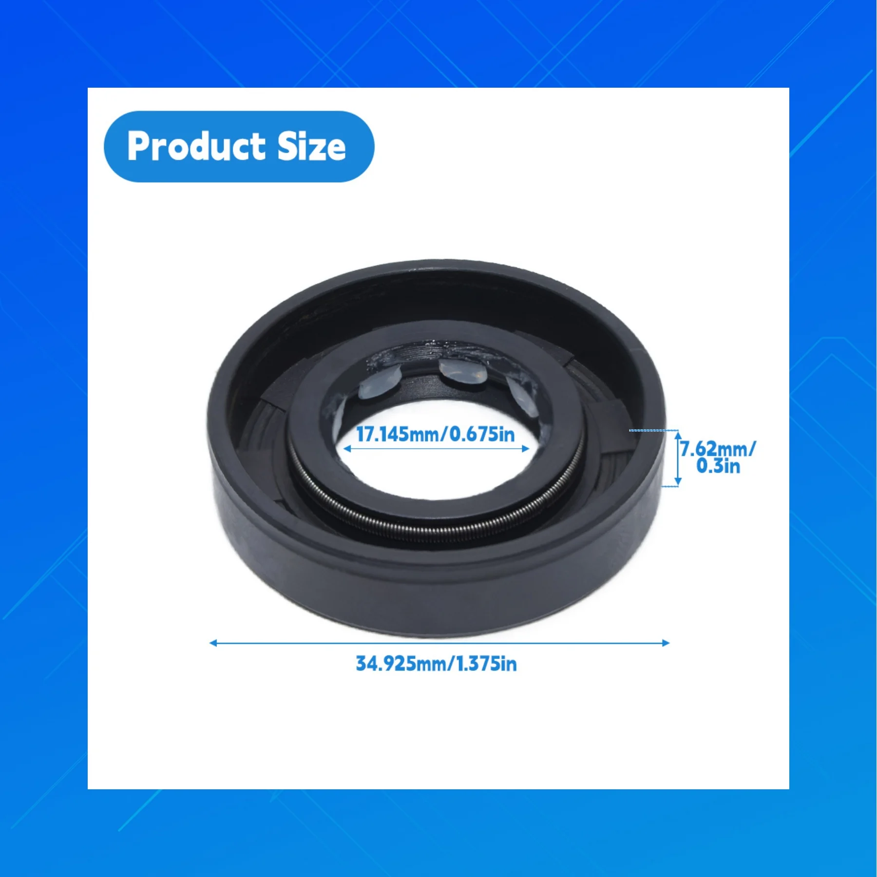 

High-quality NBR oil seal for hydraulic pumps, the TCV type high-pressure oil seal with a size of 17.145*34.925*7.62mm,068133