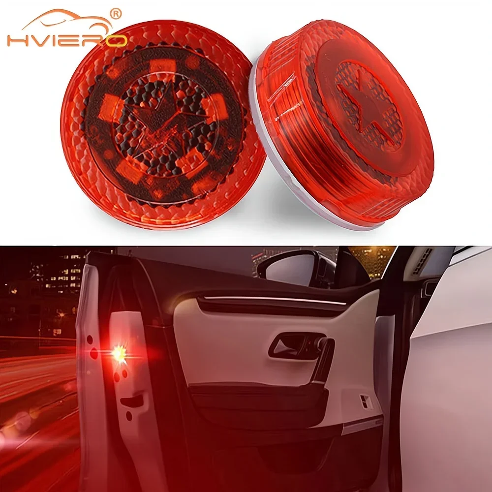 

2PCS Multicolor General Wireless Anti-Collid Car Light Door Reverse Warning Lamp Flash Safely Signal Auto Projector Retrofitting