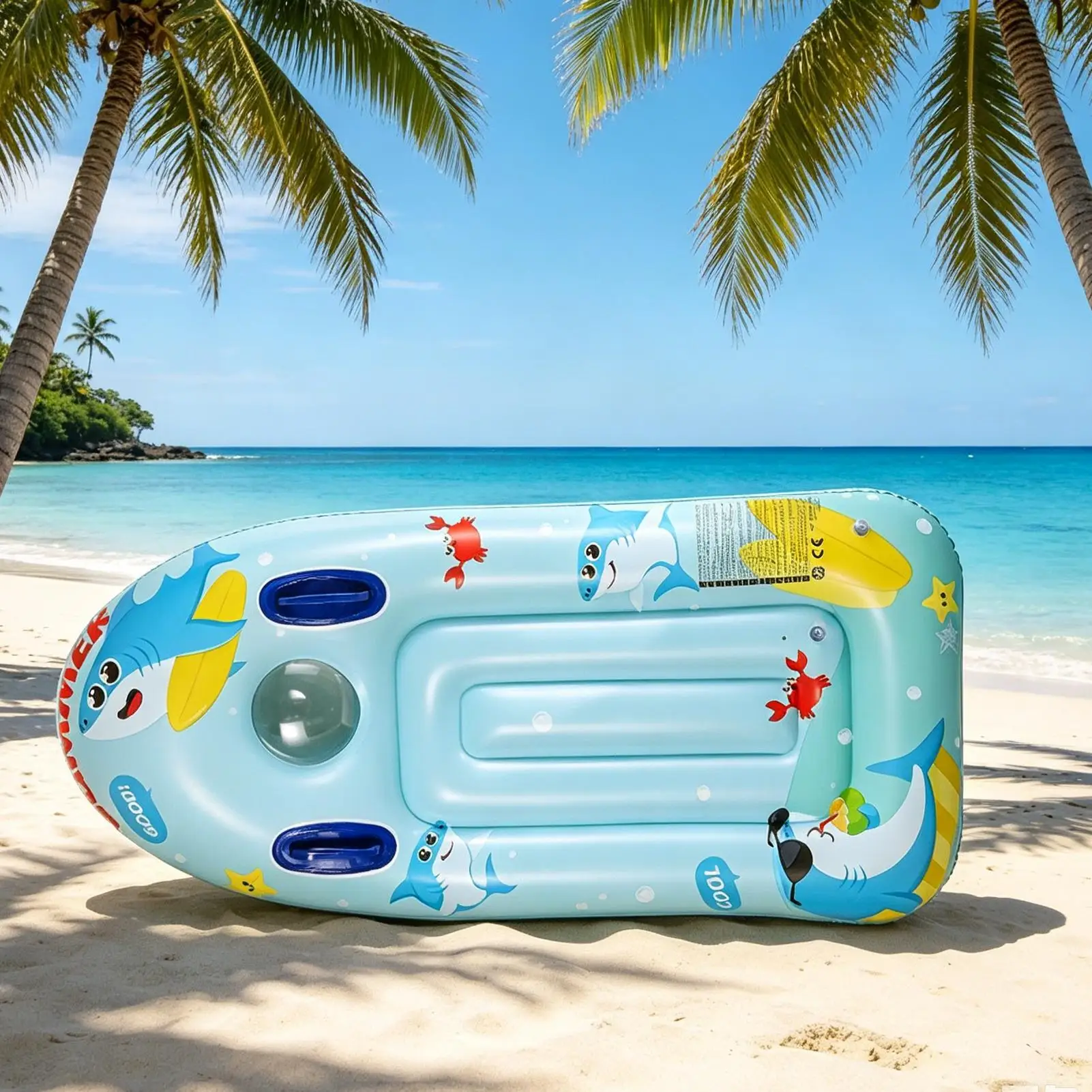 

Swimming Surf Board Inflatable Floating Kids Water Toy With Handles Inflatable Floating Surfboard For Boys Girls Lake Beach Pond