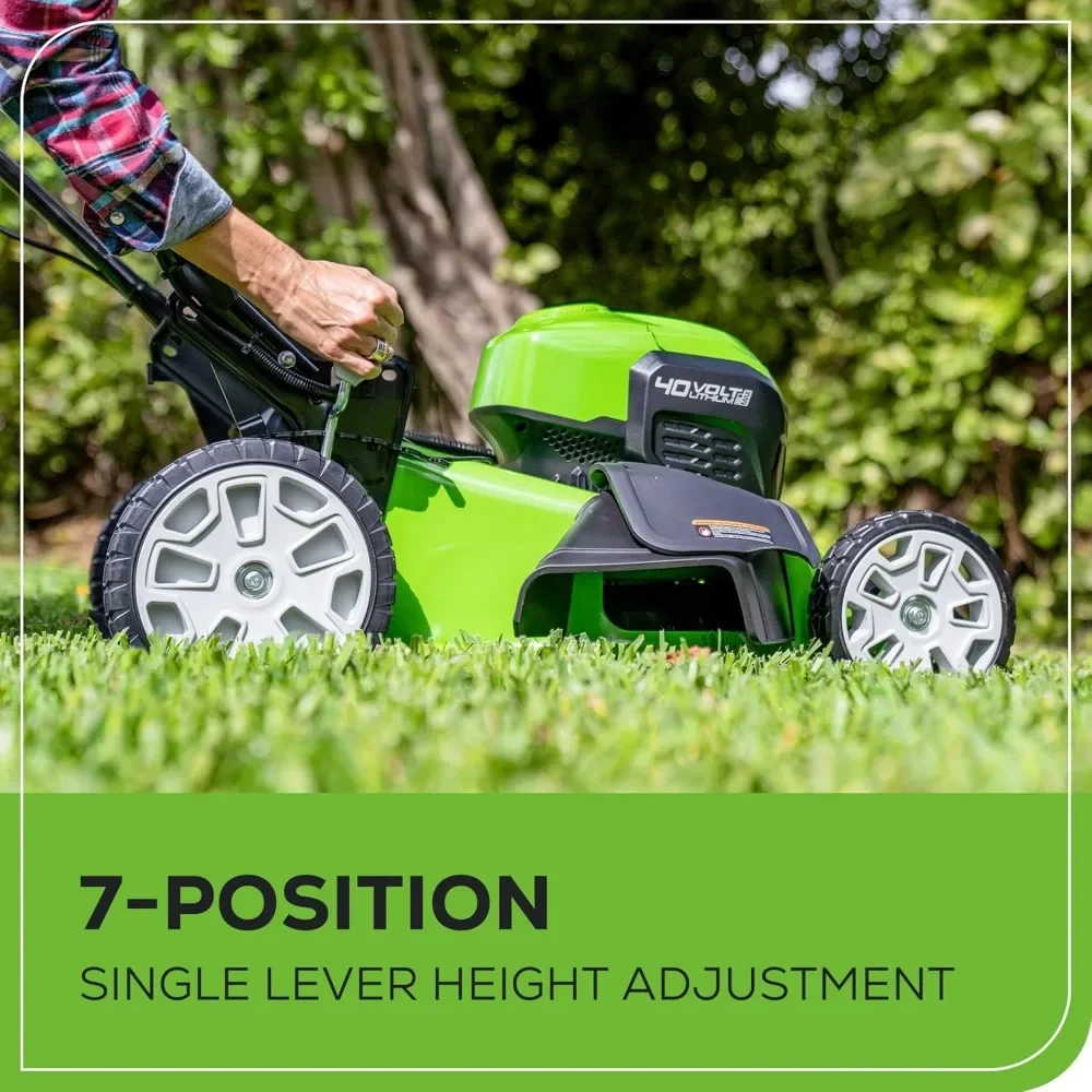 40V 21" Brushless Cordless (Smart Pace / Self-Propelled) Lawn Mower (75+ Compatible Tools), (2) 4.0Ah Batteries and Charger