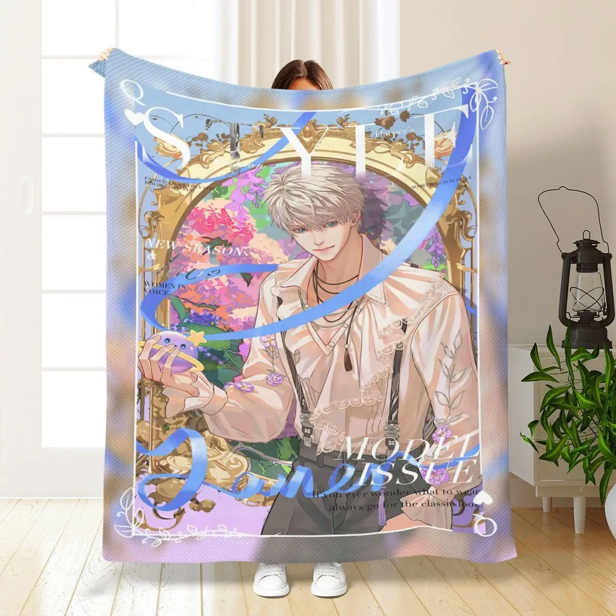 Amor y espacio profundo Sylus Xavier Rafayel manta de Franela suave y cálida primavera otoño aire acondicionado manta ropa de cama Anime Cosplay