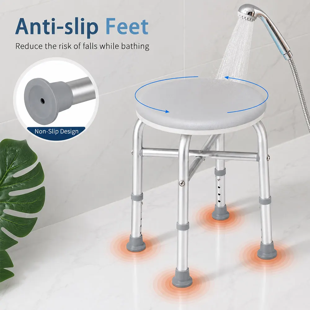 Adjustable Swivel Bath Seat Shower Chair for Inside Shower, Shower Seat for Inside Tub Bathroom Bench Bath Chair for Elderly and image 4