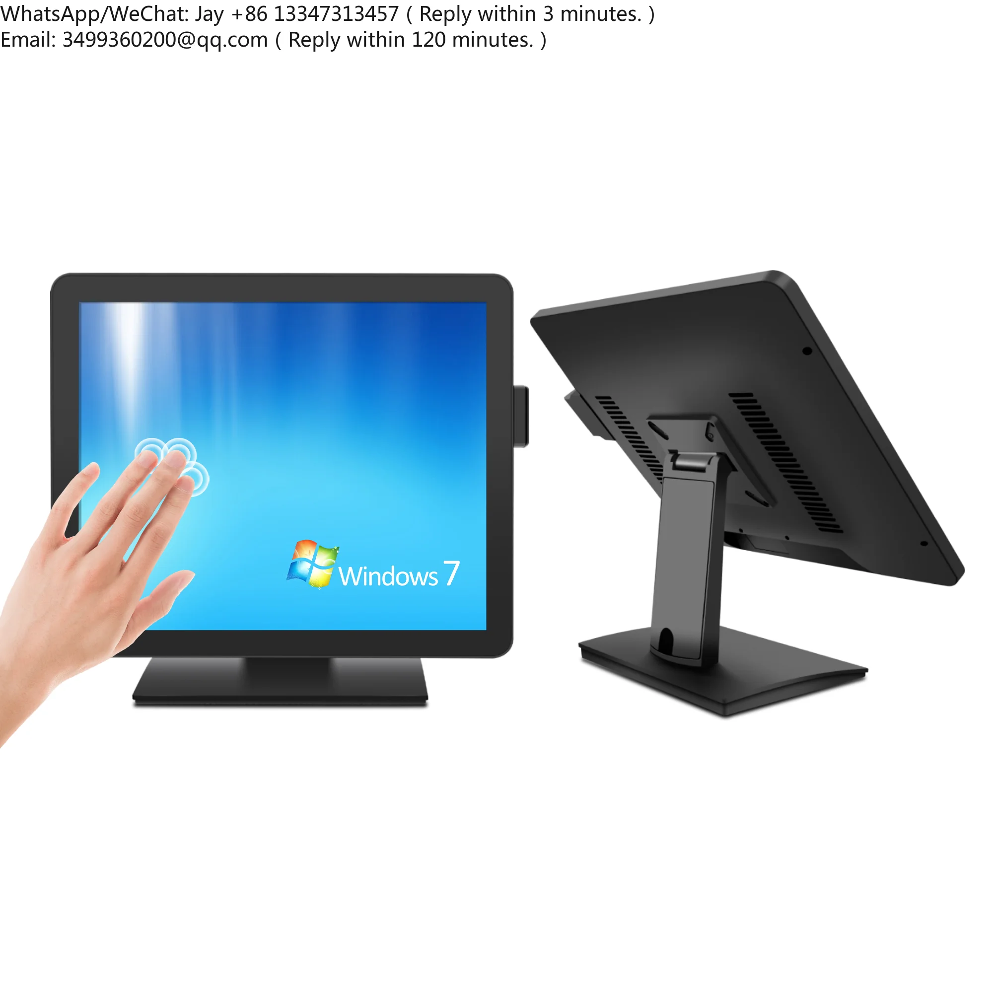 

15 17 19" IPS Panel Capacitive Touch Pos Machine Screen Pc Monitor with Card Reader and Raspberry Pi Linux Android Win System