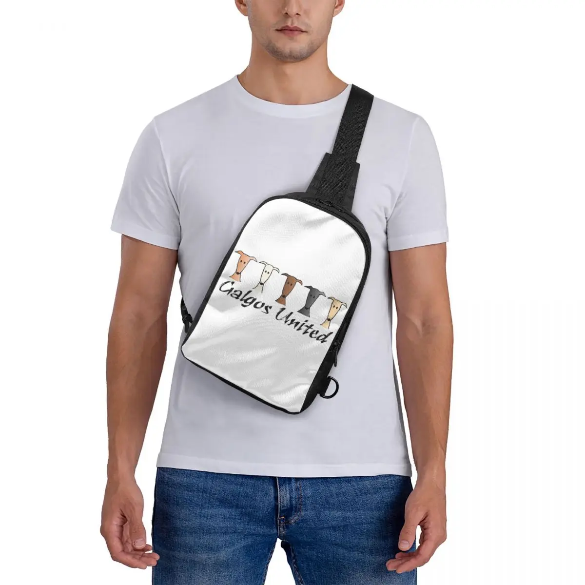 

Galgos United Greyhound Chest Bag Crossbody Backpack Sling Shoulder Bag For Men Traveling Hiking Daypack