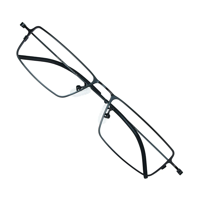 Narrow Square Glasses Frame Ultralight Mens Pure Titanium Rectangle Business Eyeglasses Screwless Thin Rim Eyewear Spectacles