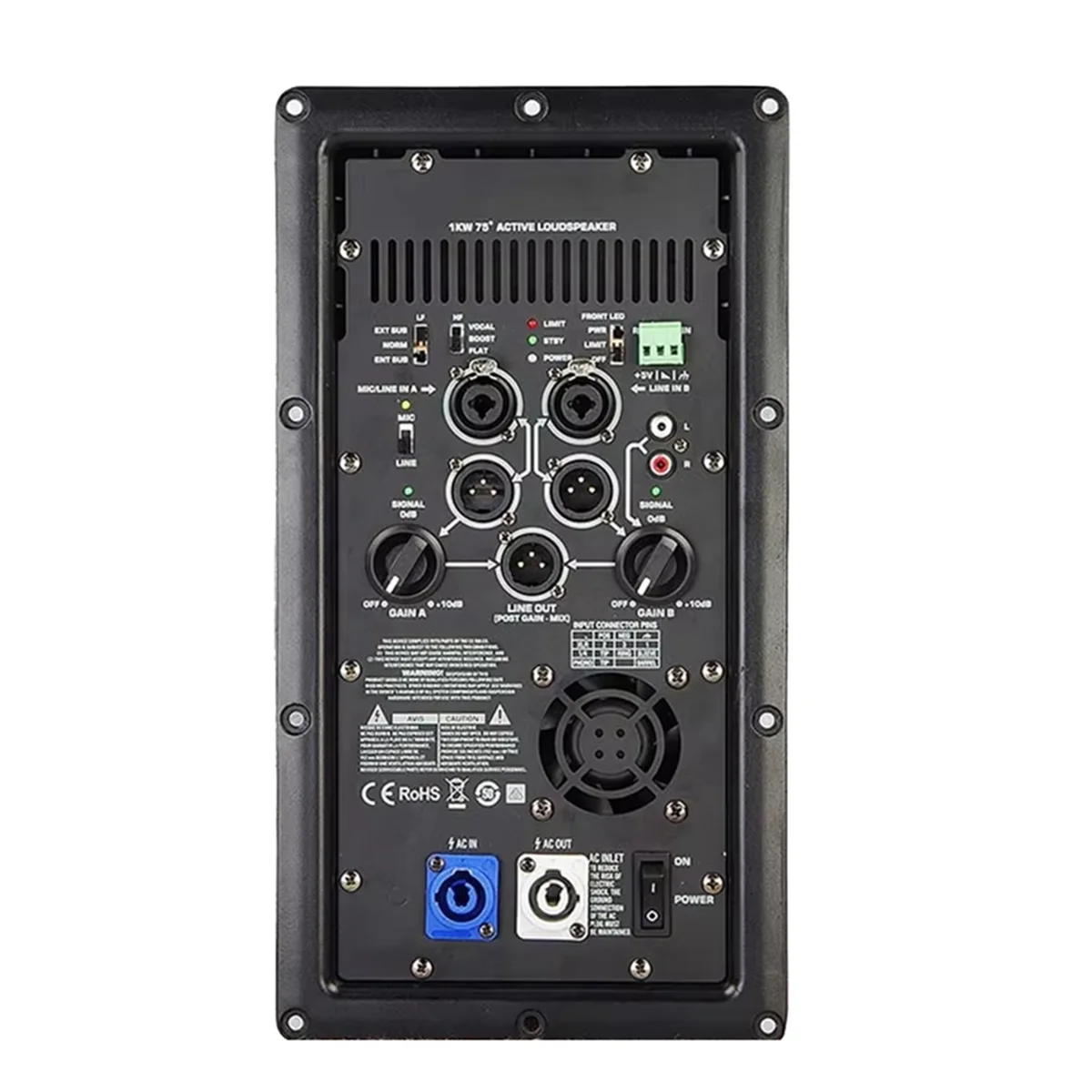 Retail! K12A Professional Digital Power Amplifier Module 1000W Active Class D Power Amplifier Broad for Home Theater Loudspeker