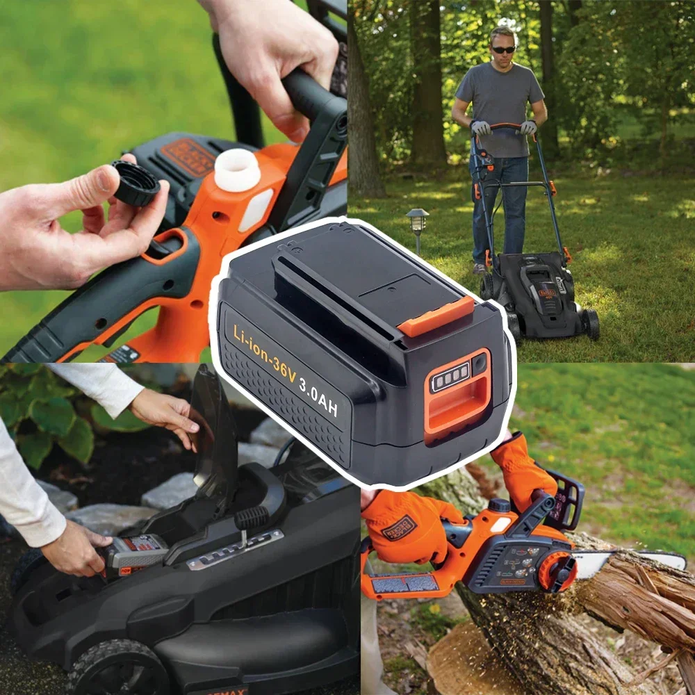 Nadaje się do Black&Decker 36v/40V 6.0Ah litowo-jonowy akumulator do elektronarzędzi BL20362 BL2536 LBXR36LBX1540 LBX2540 LBX2040