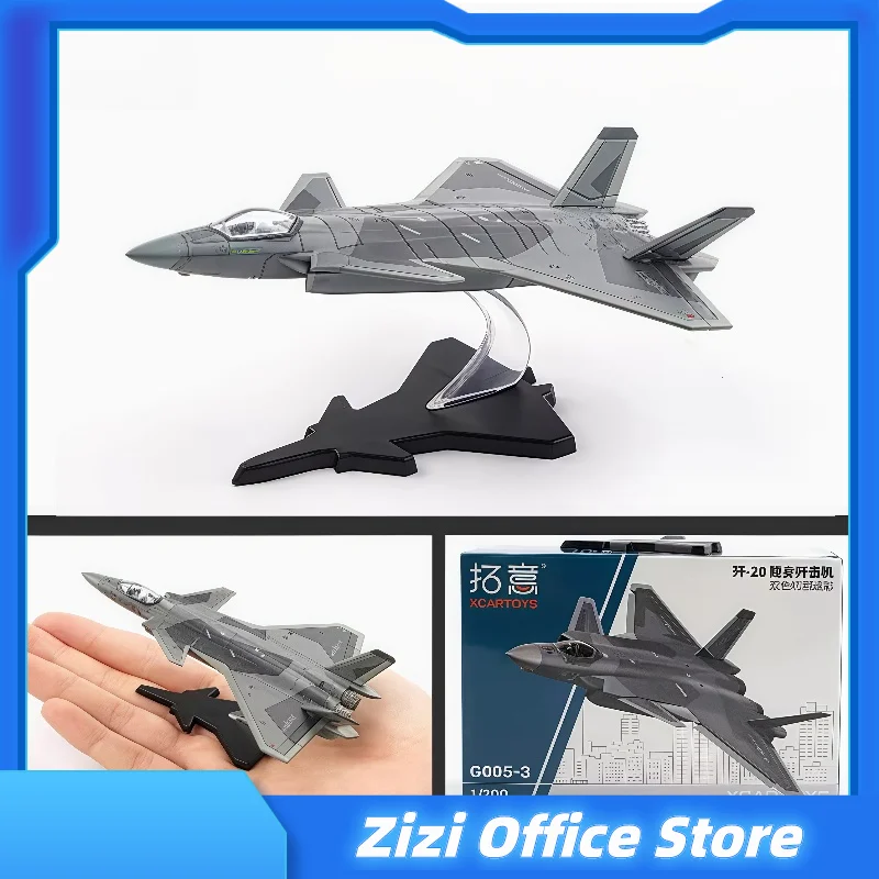 

Xcartoys Diecast 1:200 Scale J-20 Stealth Fighter Alloy Plane Model Finished Product Simulation Toy Collection Static Model