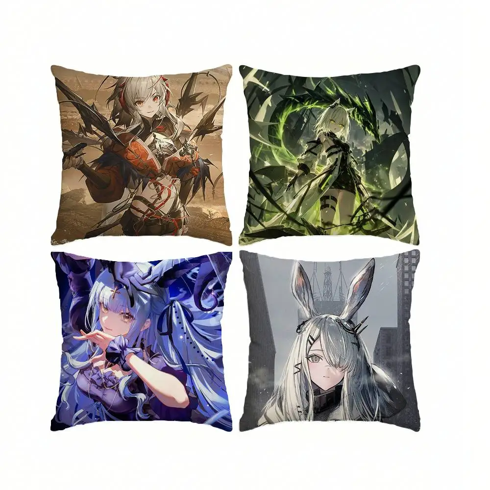 Mobile game A-Arknights Pillow Case Square Double-Sided Sofa Cushion Cover Bedroom Bedside Pillow