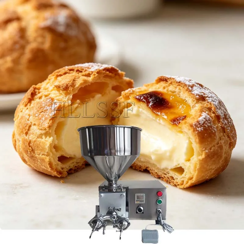 Stainless Steel Automatic Donut Bread Cake Jam Cheese Cream Filling Injection Machine for Puff