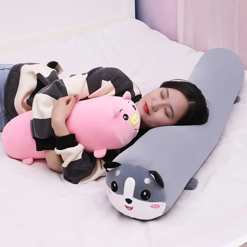 

120cm Plush Toys Animal Dog Pig Lion Bunny Cute Creative Long Soft Toys Office Break Nap Sleeping Pillow Cushion Stuffed Gift