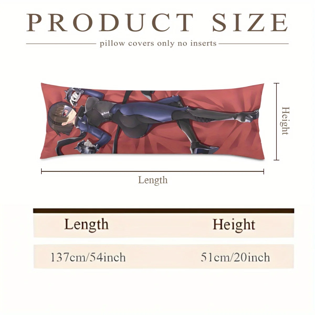 Super Soft Anime Pillowcase - Double-Sided Printed Design, 20X54 Inches with an Extended Zipper, Warm And Soft Polyester Fleece