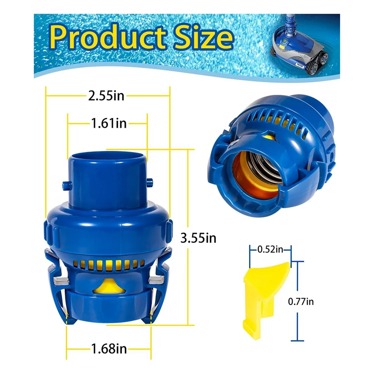 BABQ FRV100 Reemplazo de válvula reguladora de flujo para Zodiac MX6 MX8 Elite Series Robot de succión automática de tierra Limpiador de piscinas