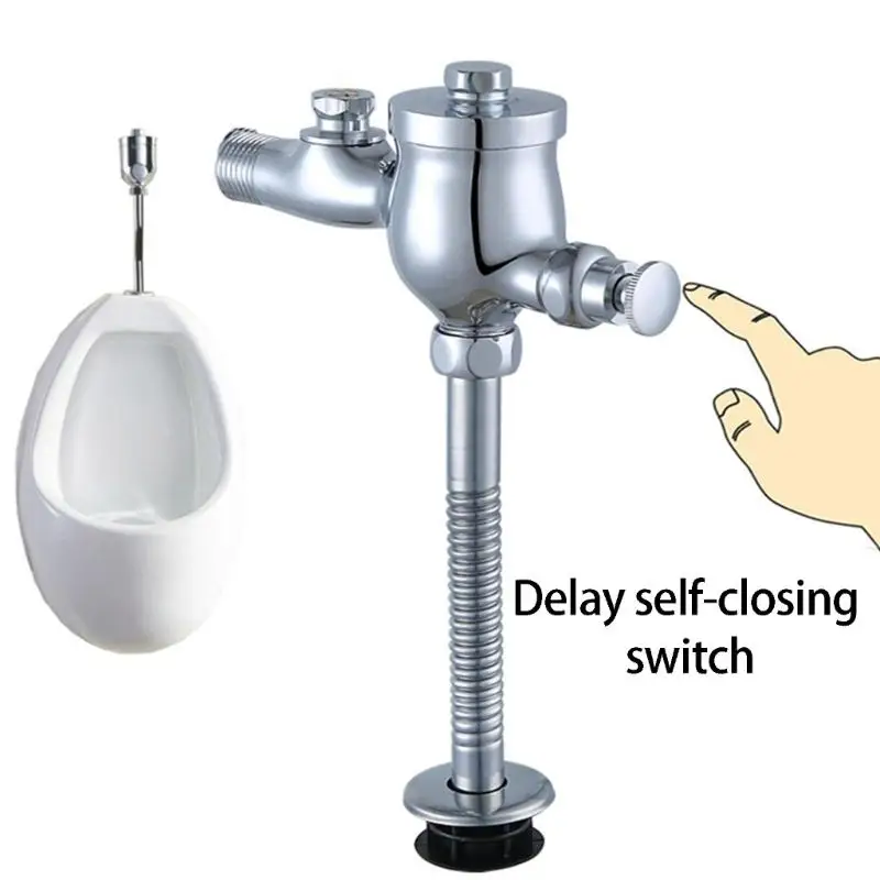 Manual Press Type Urinal Flush Valves Water Saving Urinal Press Valves with Regulable Water Flows And Easy Installation D2RD