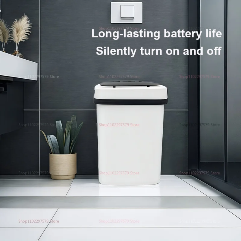 2025 جديد سلة المهملات الذكية Touchless 13L الاستشعار التلقائي المطبخ الحمام مقاوم للماء سلة المهملات لغرفة المعيشة غرفة نوم المرحاض