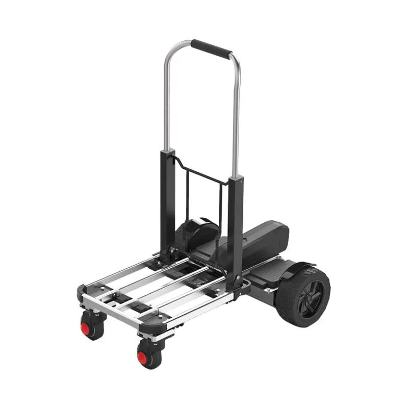 Electric trolley, truck folding and pulling goods, stall warehouse trolley, trolley
