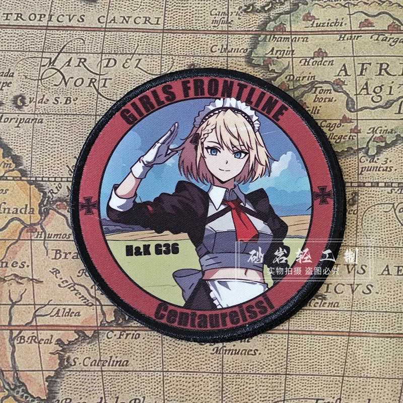 Two-dimensional Cos Girls Frontline G36 Patches for Clothing Armband  Hook&Loop Morale Badges on Backpack MODI Tactical Patch