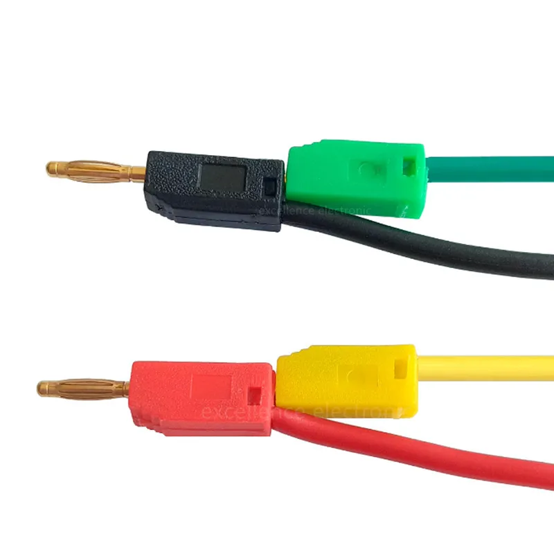 Wysokiej jakości wtyczka bananowa 2 mm Przewód silikonowy 24AWG K2 Kabel testowy Podwójna wtyczka bananowa Eksperyment Krótka trasa może być nakładana