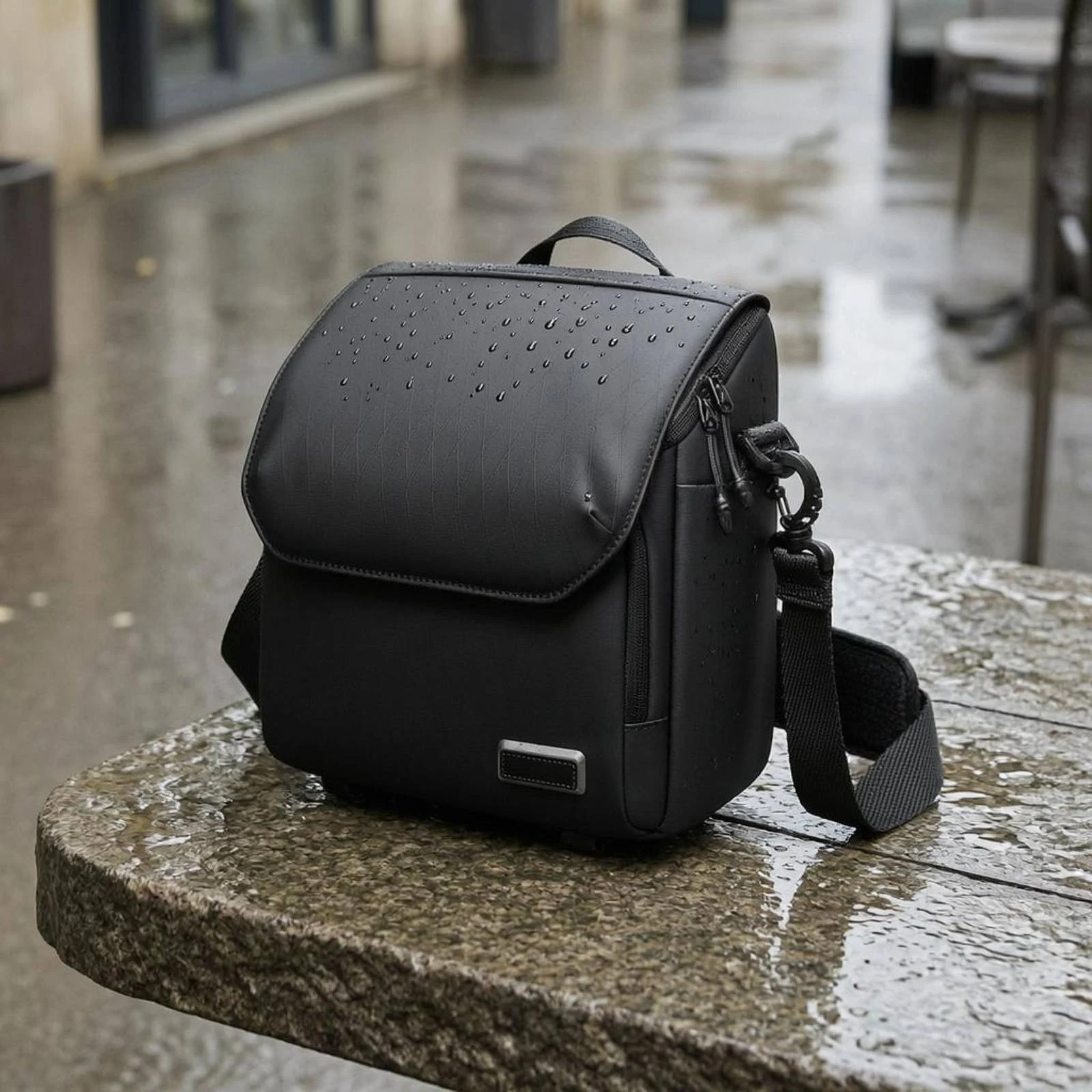 DSLR Shoulder Bag Waterproof Crossbody Camera Bag Mirrorless Camera Case Portable Quick Reach for Photographers, Outdoor