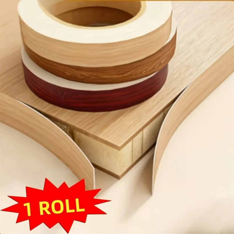 1PC 10mx3cm Wood Grain Veneer Edge Banding Tape Self-adhesive Beautiful Seam Stickers Glossy Thicken Gap Sticker