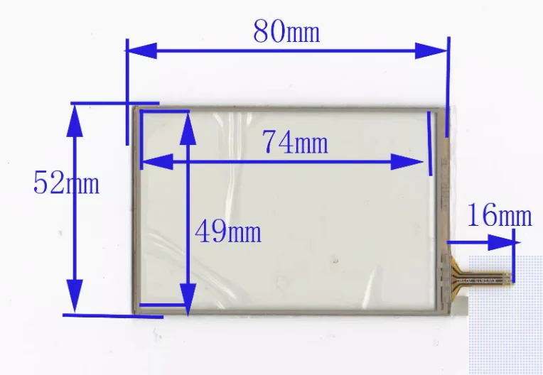 80 * 52 four wire resistor touch handwriting external screen 3.5-inch PDA navigation digital universal screen with high sensitiv
