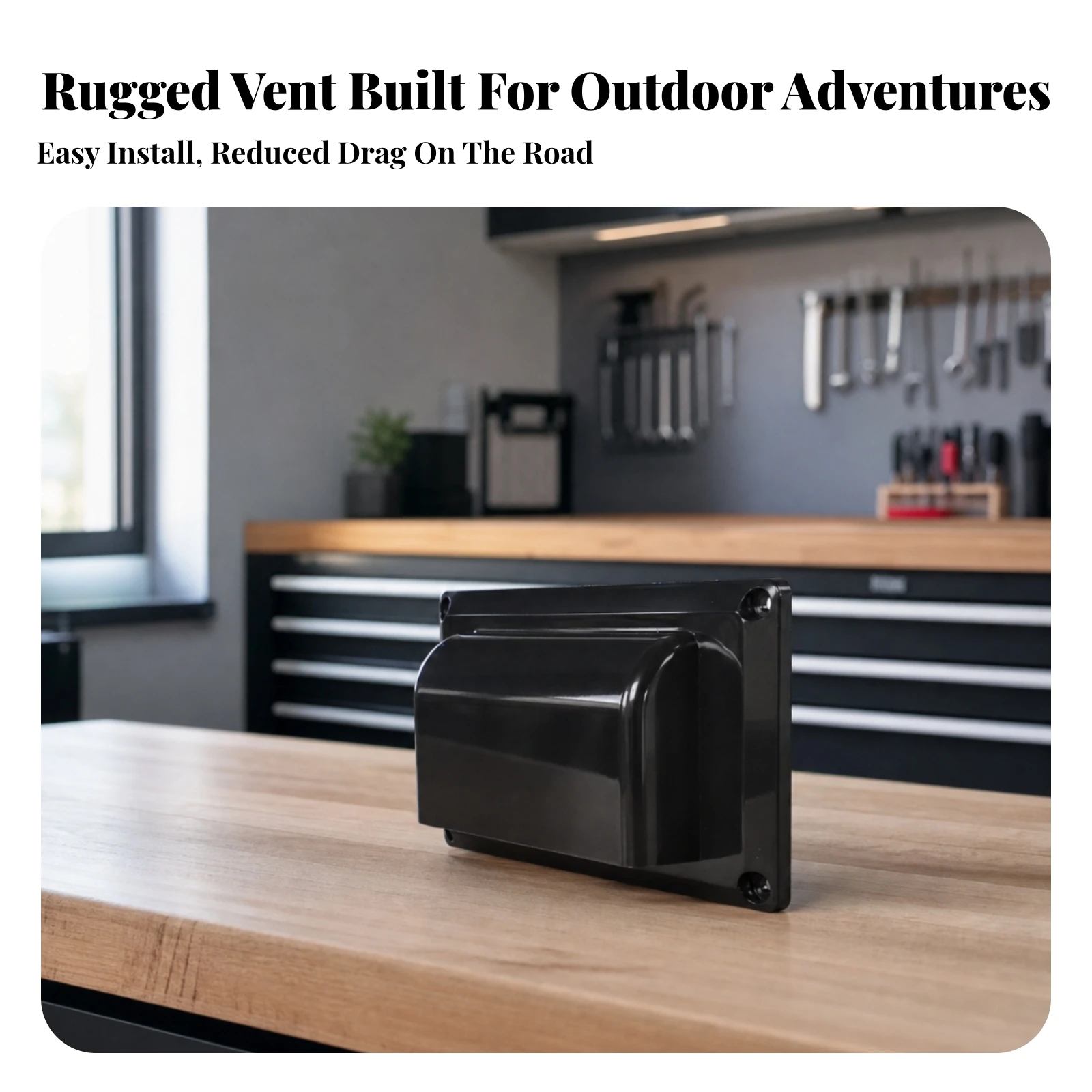 RV Exhaust Vent Rectangular Hooded Vent Outlet Ventilation Cover Sleek Rust-Resistant for Motorhome Builders