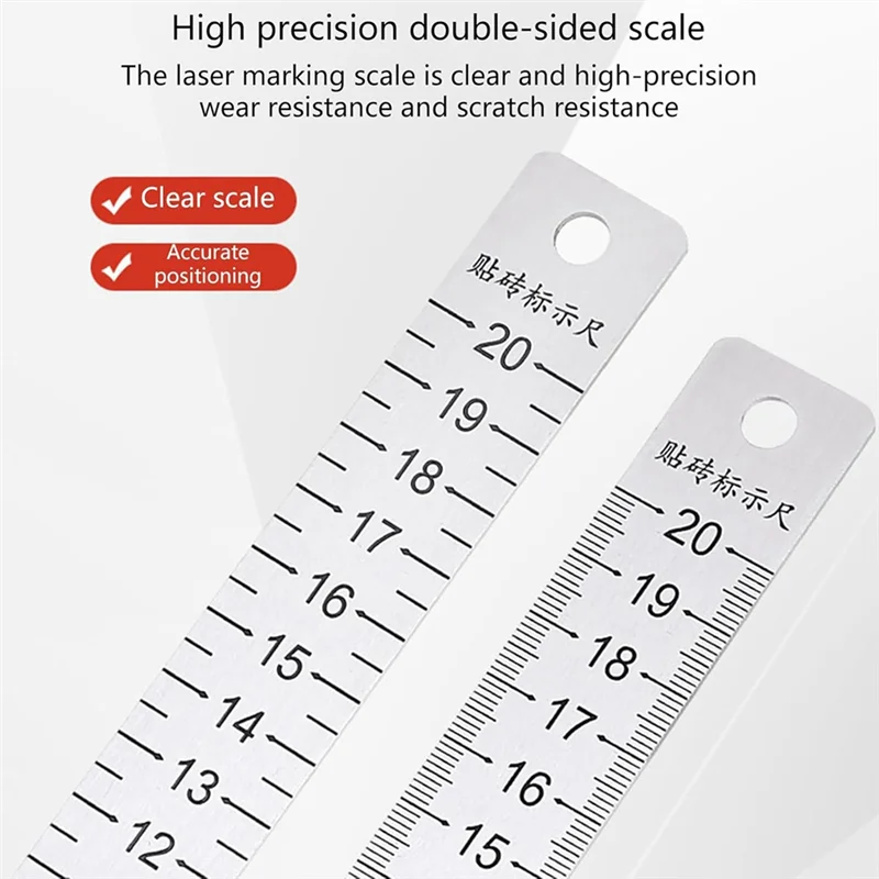 A96I-Equal Height Ruler Positioning Horizontal Ruler Metal  Tile Tool Lay Floor Tile Tool For Bricklayer