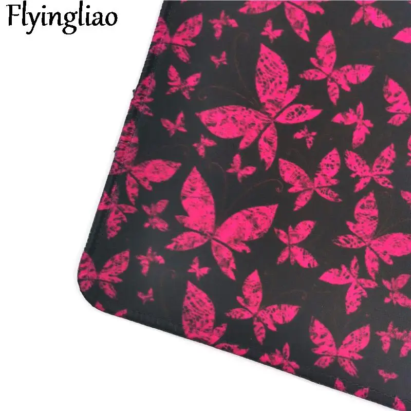 Red Butterfly 3mm Mouse Pad Small Cute Girl Cartoon Game Ins Computer Office Oversized Thickened Table Mat