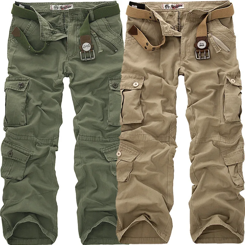 Men's Outdoor Large Size Casual Multi-color Men's Tooling Trousers Large Size Thickened