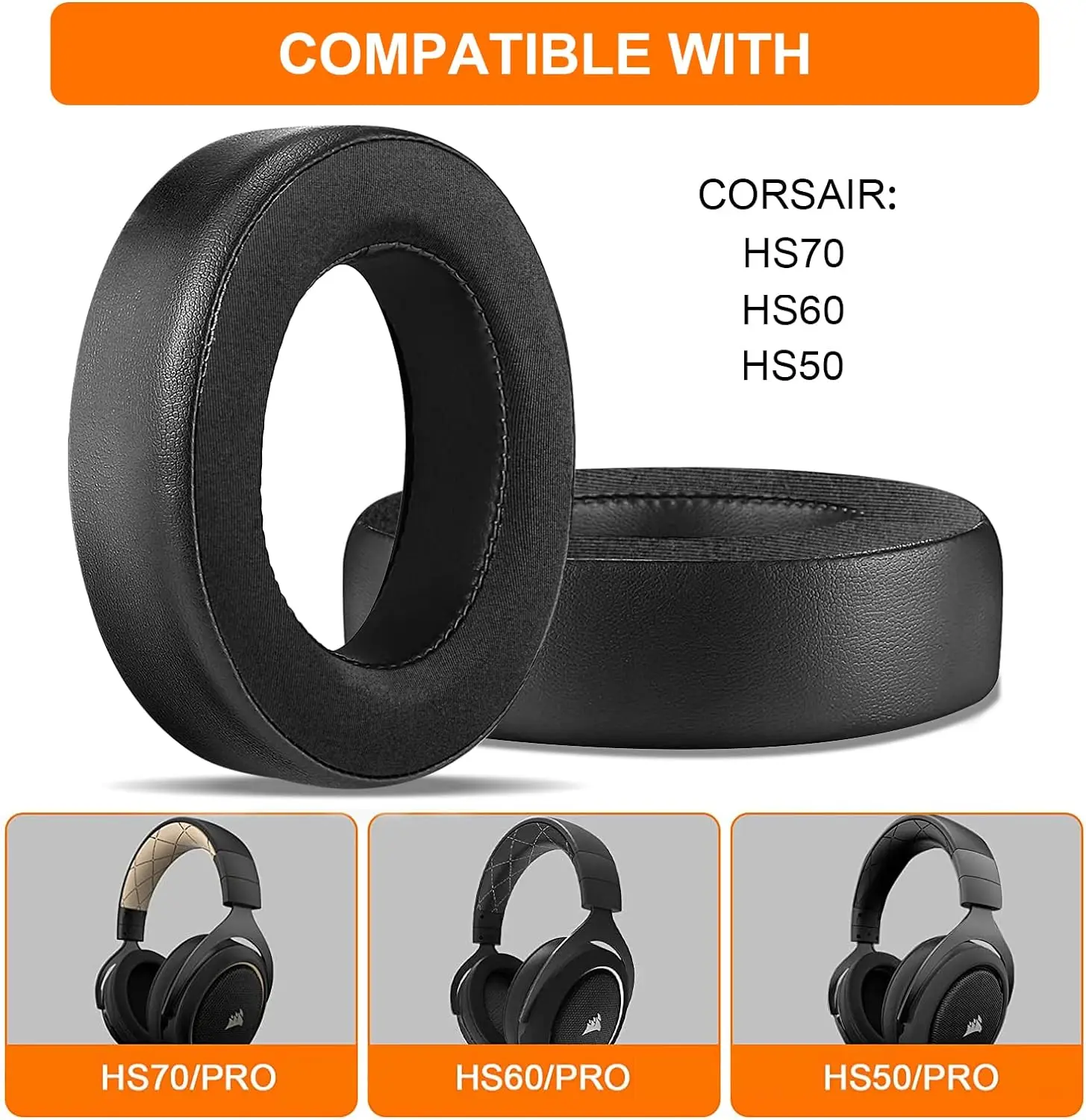 Corsair pirate ship HS70 Pro cooling gel, memory foam ear pad for Corsair pirate ship HS70 HS60 HS50 Pro game headphone ear pad