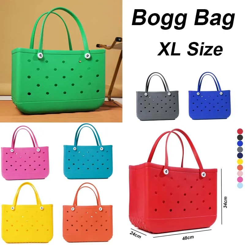 Bogg Bag X-Large Waterproof Washable Tip Proof Durable Open Tote Bag for the Beach Boat Pool Sports EVA Rubber Summer Beach Bag