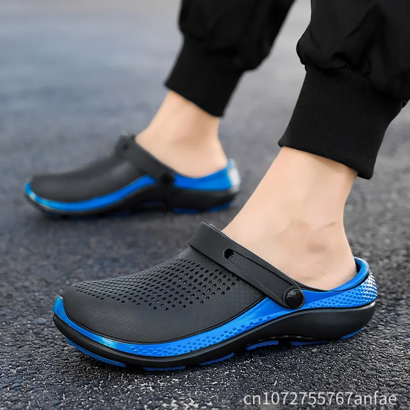 

Summer Beach Sandals Home Hole Shoes Men Anti Slip Thick Sole Garden Shoes for Outdoor Sports and Beach Sandals Large Size 40-45