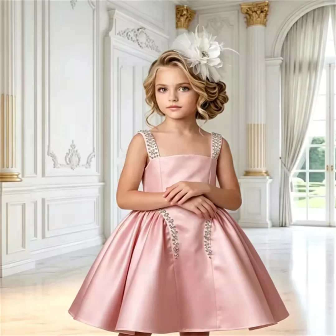 elegant-satin-flower-girl-dress-for-wedding-square-neck-beading-knee-lenght-kids-birthday-first-communion-gown-customized