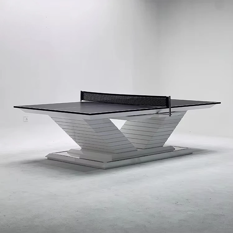 Double Single Foldable Solid Wood Indoor Table Tennis Table for Training & Competition Waterproof Top Customizable Color