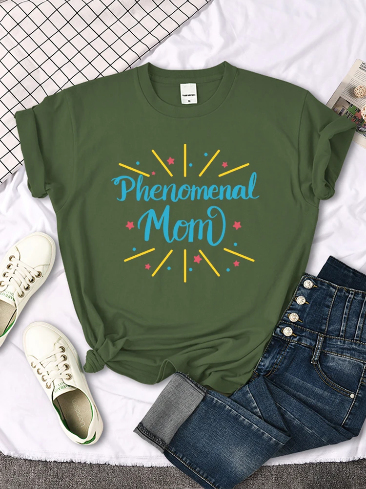 The Phenomenal Great Mom T-Shirts Comfortable Essential Tee Shirt Fashion Comfortable Tshirt Round Neck Breathable Women Tee Top