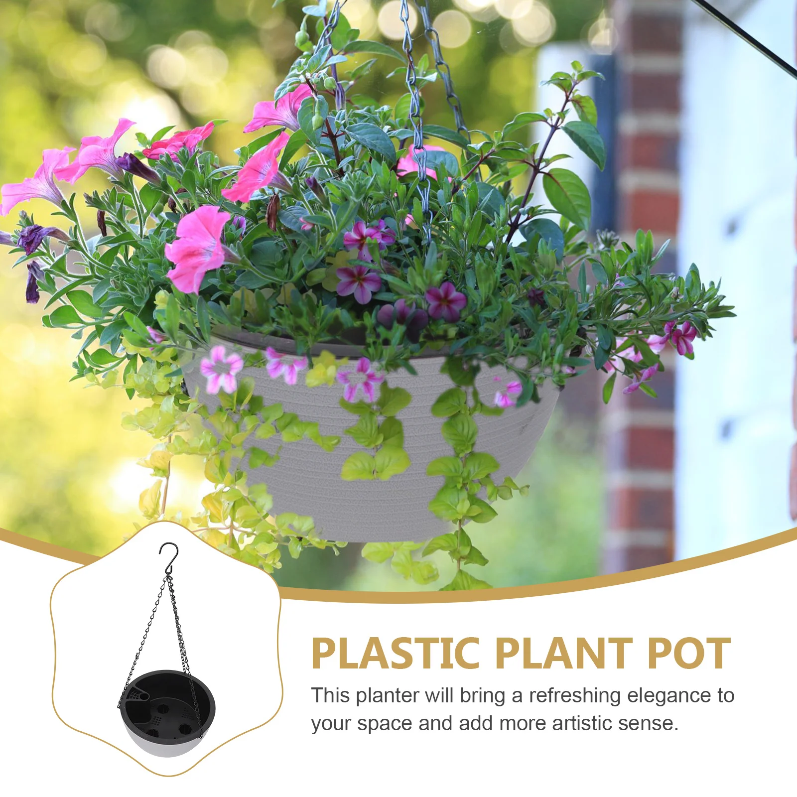 

Automatic Water Absorbent Flower Pot Pots Planters Indoor Garden Hanging Outdoor Container