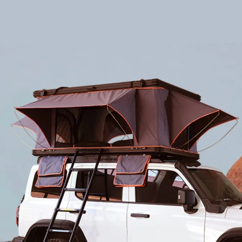 High Quality Aluminum Hard Shell Rooftop Tent Large Space For 4 People Outdoor Camping Accessories